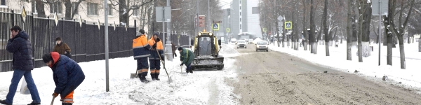 Коммунальщики Химок устраняют последствия снегопада 
 