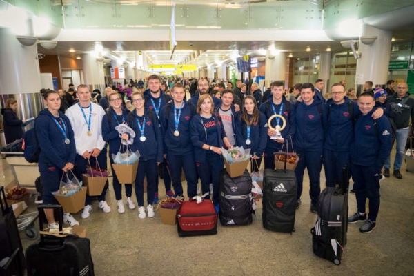 В Шереметьево встретили обладателей Кубка мира по баскетболу (U-23)