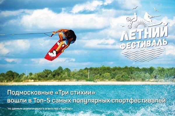 Подмосковный фестиваль «Три стихии» вошел в Топ-5 самых популярных спортфестивалей в России и СНГ