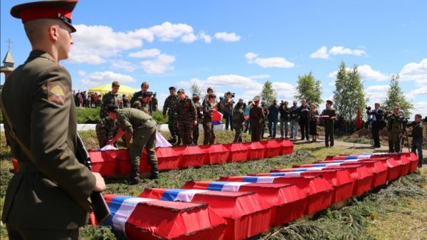 Останки 184 героев Великой Отечественной войны перезахоронили в Можайском районе