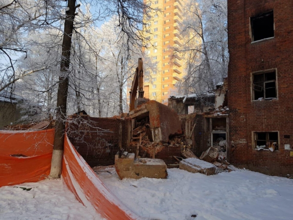 Три многоквартирных дома в аварийном состоянии демонтировали в Балашихе за декабрь