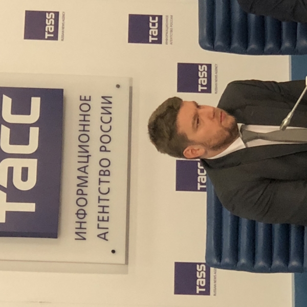 Андрей Разин проводит пресс-конференцию в ТАСС по теме «Инвестиционный климат Подмосковья в АПК»