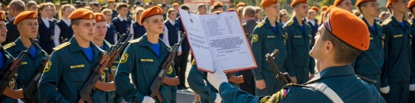 Более сотни курсантов АГЗ МЧС в Химках приняли военную присягу
 
