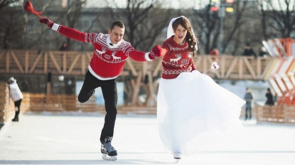 В Химках проводят необычную церемонию бракосочетания «И лед, и пламя и любовь…»