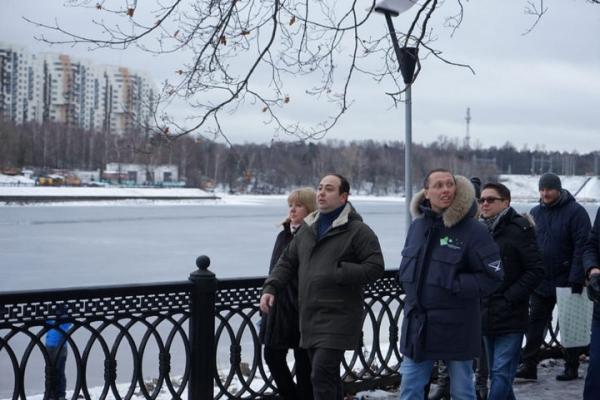 Глава Химок Дмитрий Волошин обсудил реконструкцию парка Толстого с Министром благоустройства Московской области
