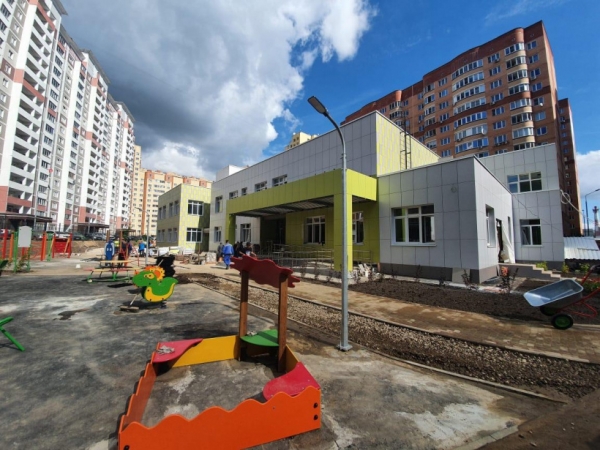 Строительство детского сада на 125 мест в Химках  завершено более чем на 90%