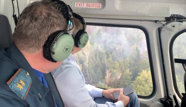 Пожароопасные места в лесах Подмосковья осмотрели с высоты птичьего полета