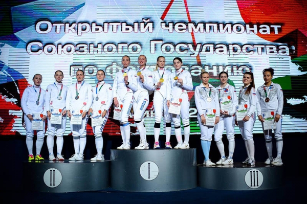 Ещё один медальный комплект химкинских фехтовальщиц по итогам чемпионата союзного государства в Минске